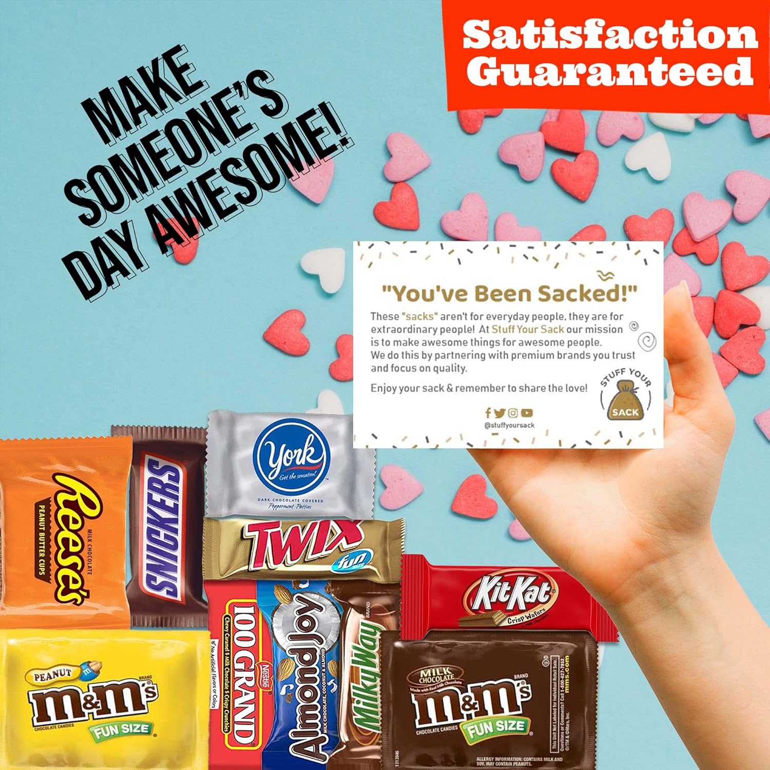 Candy Care Package for Chocolate Lovers - 5 lbs / 135 Count Fun Size Candy Bar Variety Pack Gift Box Assortment / Gift Basket Alternative for Adults and Kids by Stuff Your Sack : Grocery & Gourmet Food