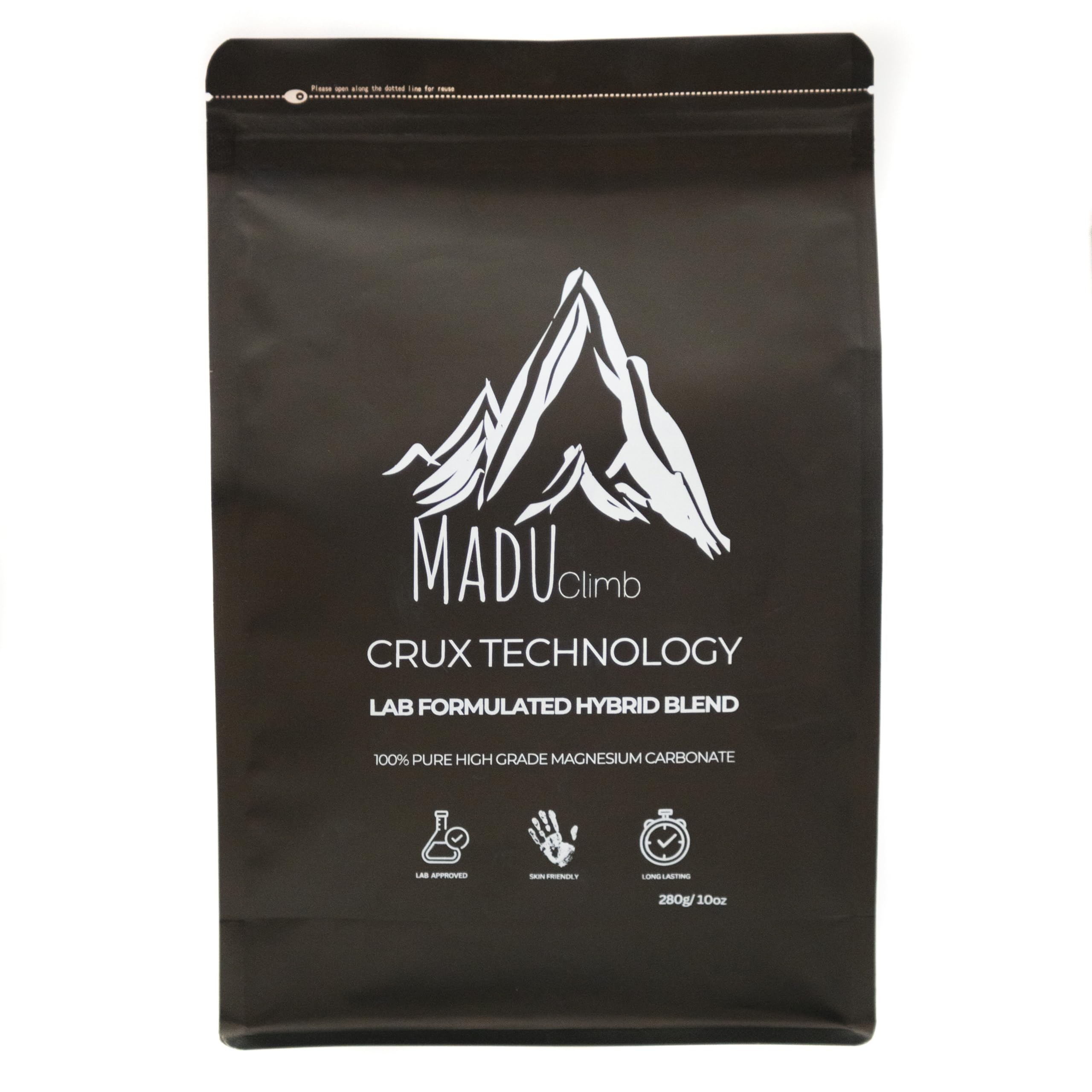 Madu Climb - Premium Climbing Chalk 100% Pure Magnesium Carbonate for Maximum Grip – No Fillers – Long-Lasting Performance for Bouldering, Sport Climbing, Gym & Training (Hybrid Blend)