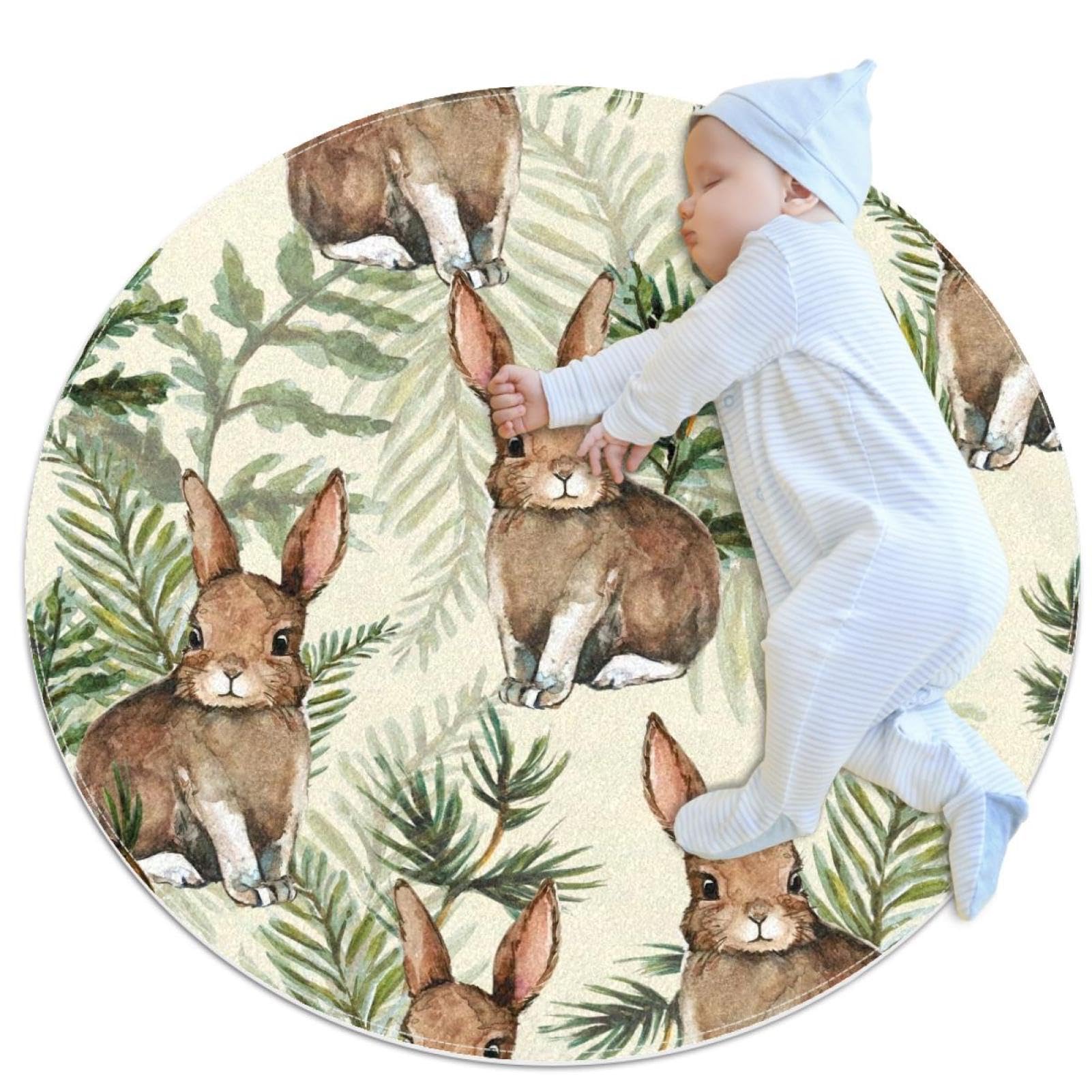 Tapis de salle de bain antidérapant et sécurisé, motif lapin pour chambre