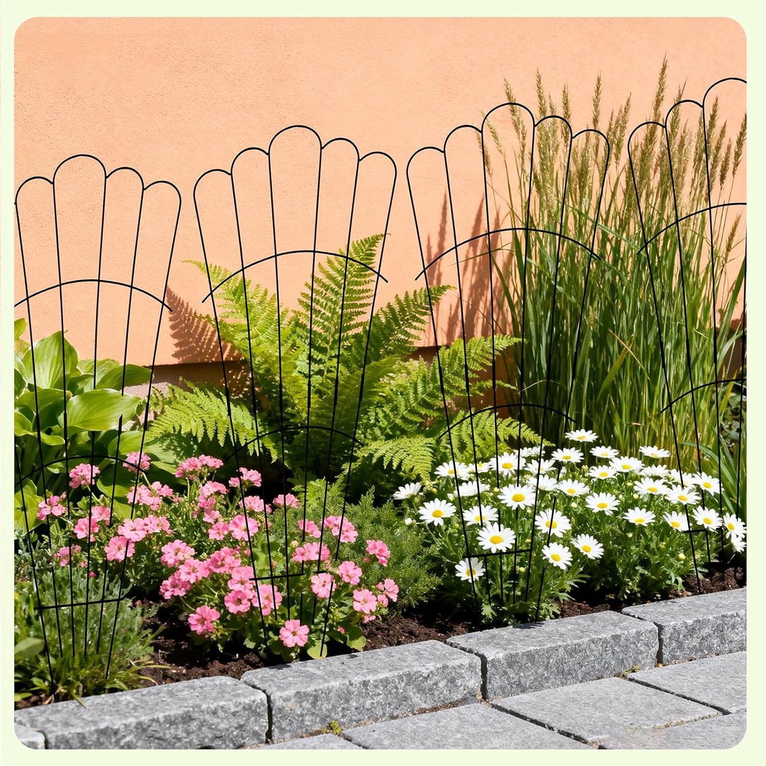 LEIFIDE 2 Pcs 33in Plant Trellis for Climbing Plants Indoor, Expandable Large Metal Trellis for Potted, Heavy-Duty Tall Rustproof Houseplant Support for Flowers Vine Ivy Pothos Hoya Monstera