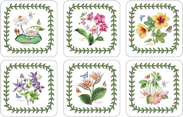 Pimpernel Exotic Botanic Garden Coasters, Set of 6