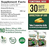 Vista 2 de LABO Nutrition Propóleos verdes brasileños Ultimate – Extracto de propóleo con 28 mg de artepilina C y 5% flavonoides suplemento natural de abeja