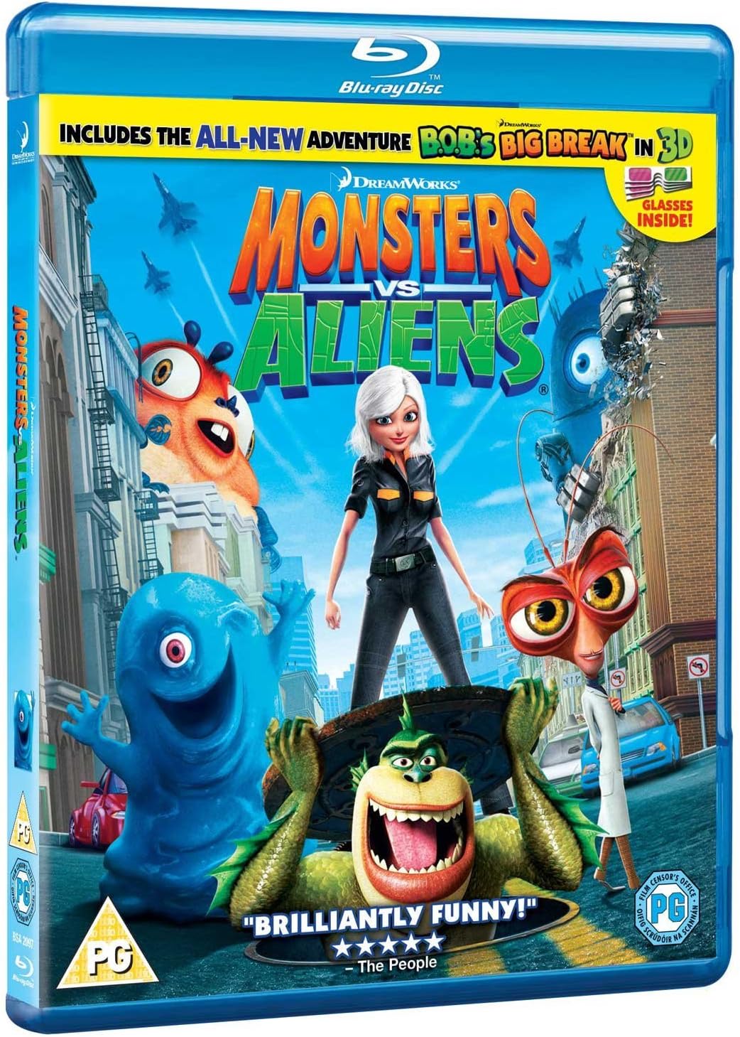Monsters Vs Aliens 3D (Blu-ray 3D + Blu ray + DVD) [2009]