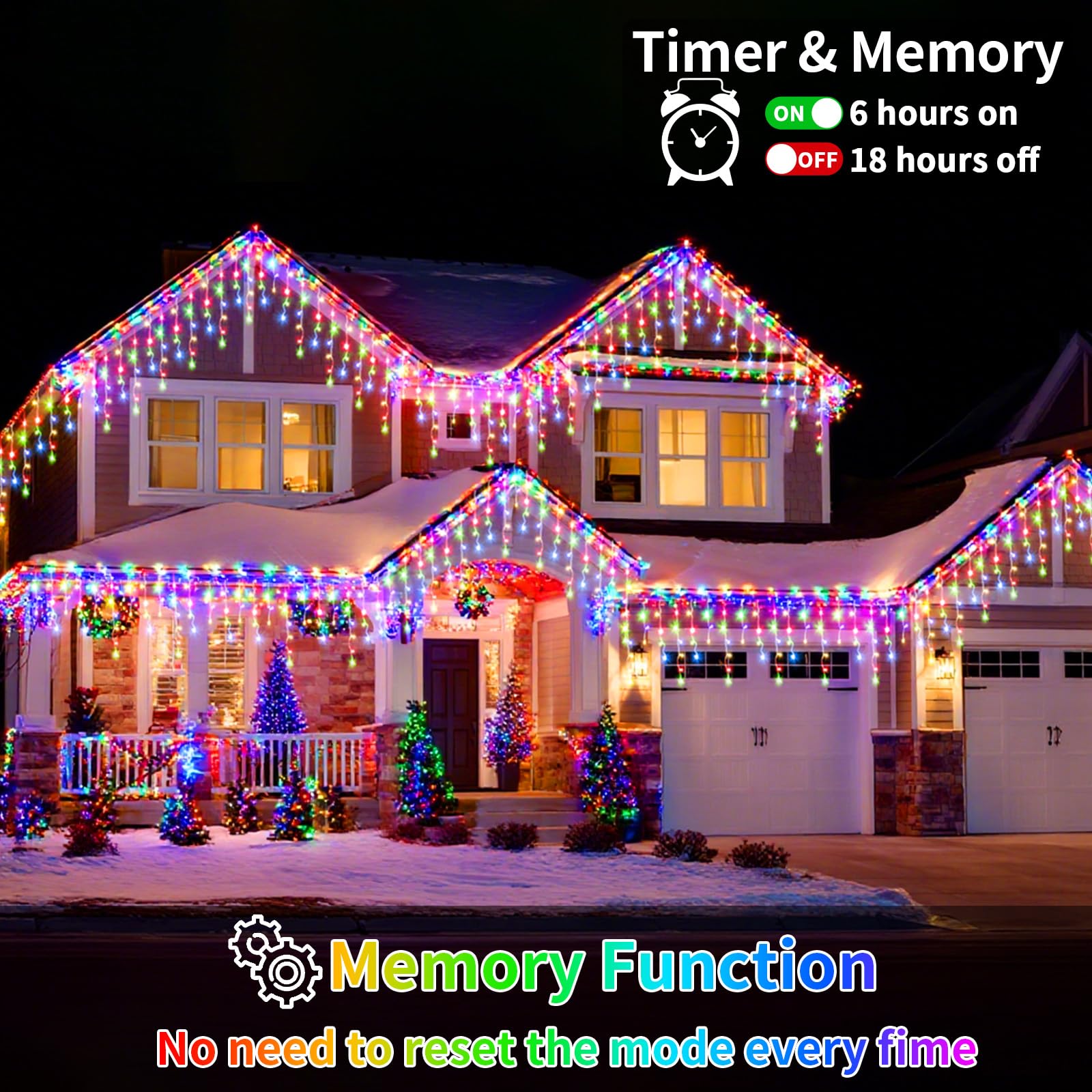 25+5M 800LED Renouvelable Guirlande Lumineuse Extérieure, 3 In 1 Guirlande Noel Extérieure avec 8 Modes, Timer, Fonction Mémoire Rideau Lumineux Noë, pour intérieur extérieur Deco Noel Extérieur
