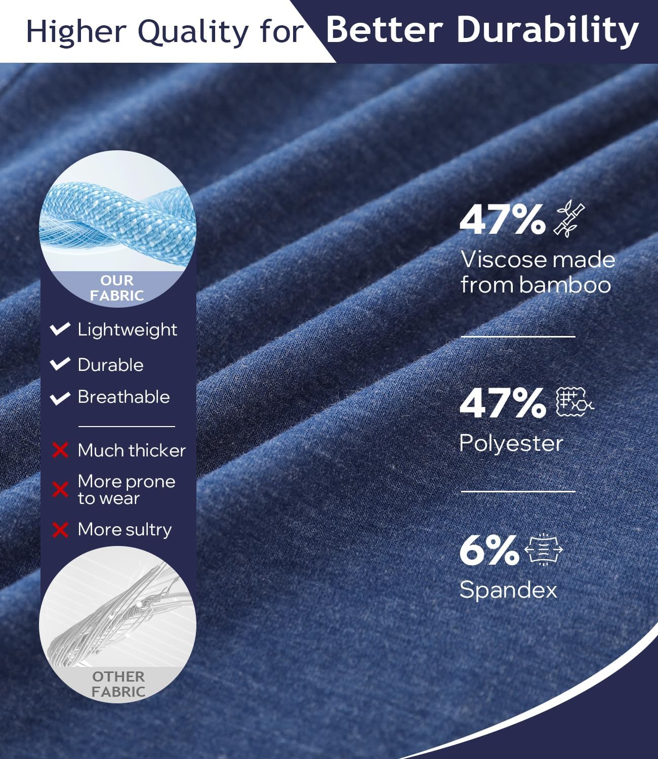 BAMBOO COOL Mens Underwear Boxers Moisture-wicking and Cool Men's Boxer Shorts Loose Fit Super Soft 4 Pack - Image 4