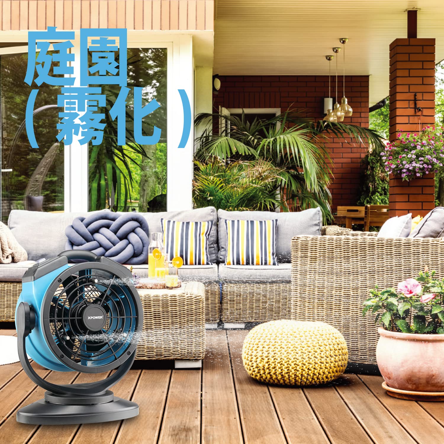 Amazon.co.jp: XPOWER FM - 68 多機能振動式ミスト扇＆エア循環ファン