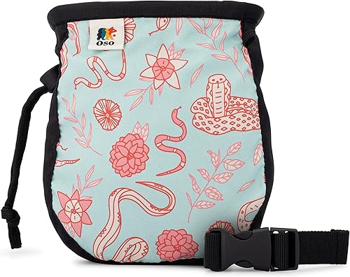 Miniatura 5 de Bolsa de tiza para escalada en roca, bolsa de cierre de cordón sin fugas, cinturón de clip rápido ajustable, perfecta para escalada en gimnasio,