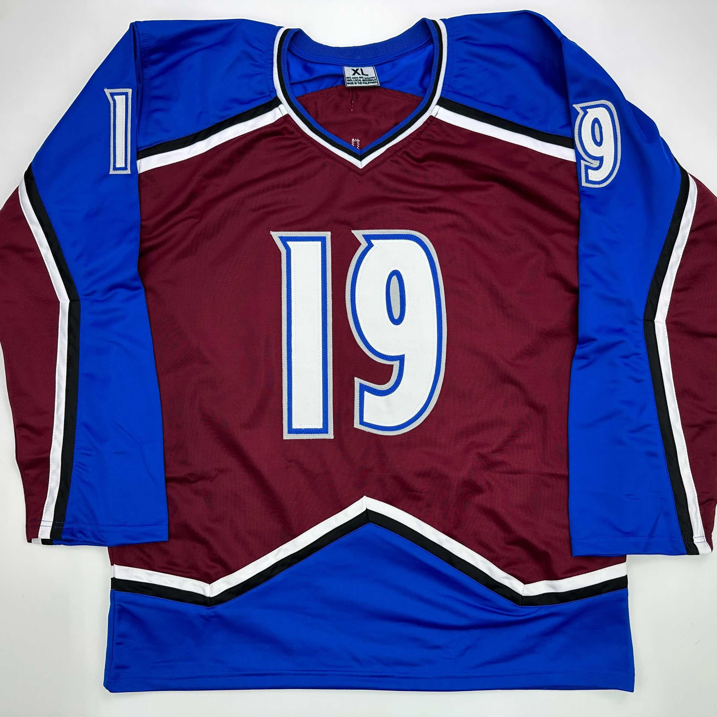 Facsimile Autographed Joe Sakic Colorado Maroon Reprint Laser Auto