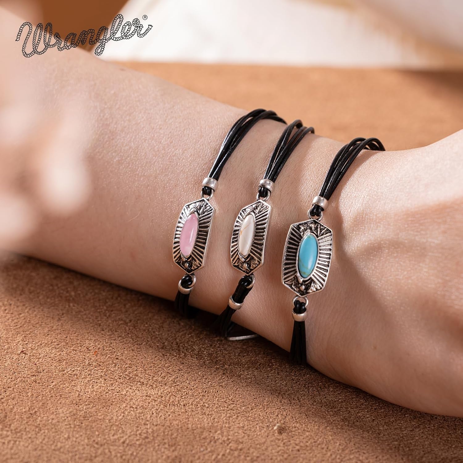 Montana West Wangler Charm Bracelet for Women Western Natural stone Chain Bracelet Dainty Jewelry