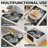 Vista 7 de Funda de mármol para microondas, resistente al calor, antideslizante, protector de mostrador, 18 x 14 pulgadas, no se puede lavar, borrable