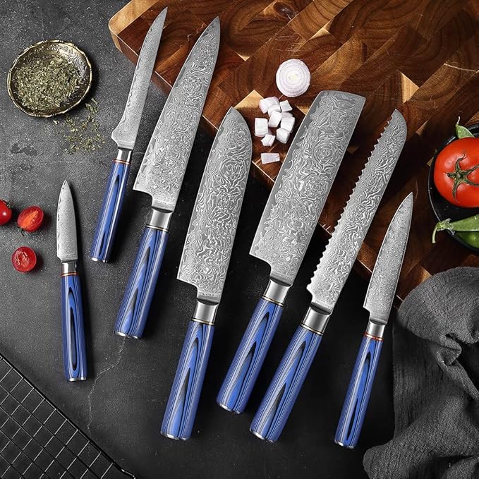 Set Cuchillos Cocina 7 Piezas Acero Inoxidable Forjado miniatura 6