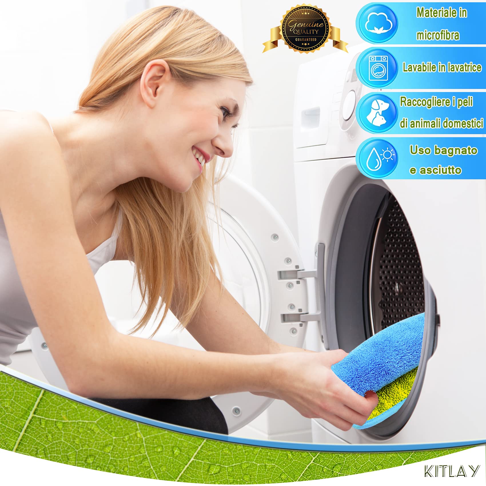 8 Pezzi Panno Microfibra Aggiornamento Mop Panni Compatibile con MR. SIGA Professionale Microfibra Mop,bagnato e asciutto con 1 spazzola di rimozione dello sporco
