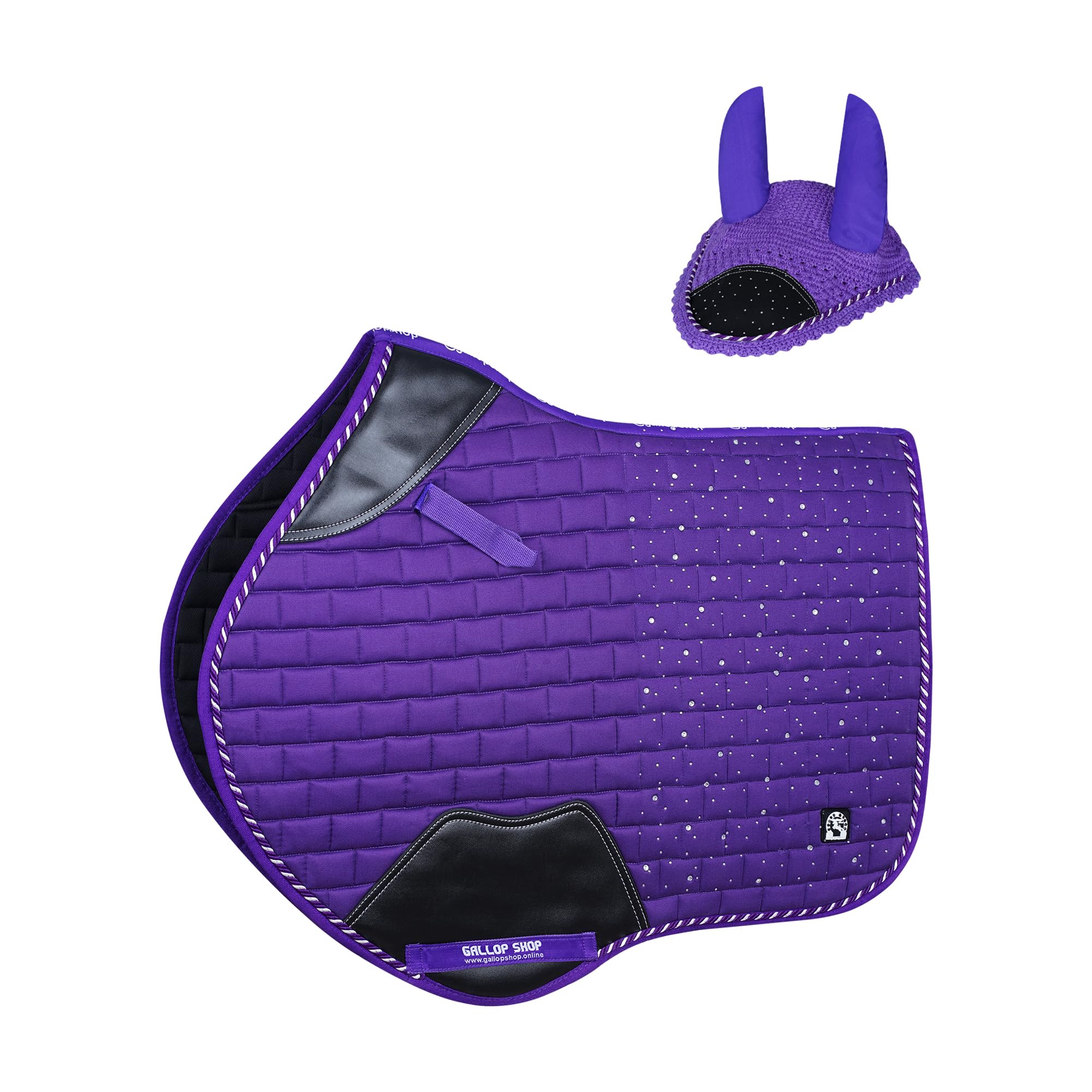 Gallop Shop Close Contact Saddle Pad / All-Purpose Design Rhinegold with Sparkle (Purple, Full)