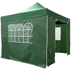 Paredes Prefabricadas Para Exterior All Seasons Gazebos Pesado Deber Completamente Impermeable Pop Up Gazebo con 4 Cremallera Lado Paredes, 3 Medidor Longitud x 3 Medidor Anchura, Verde