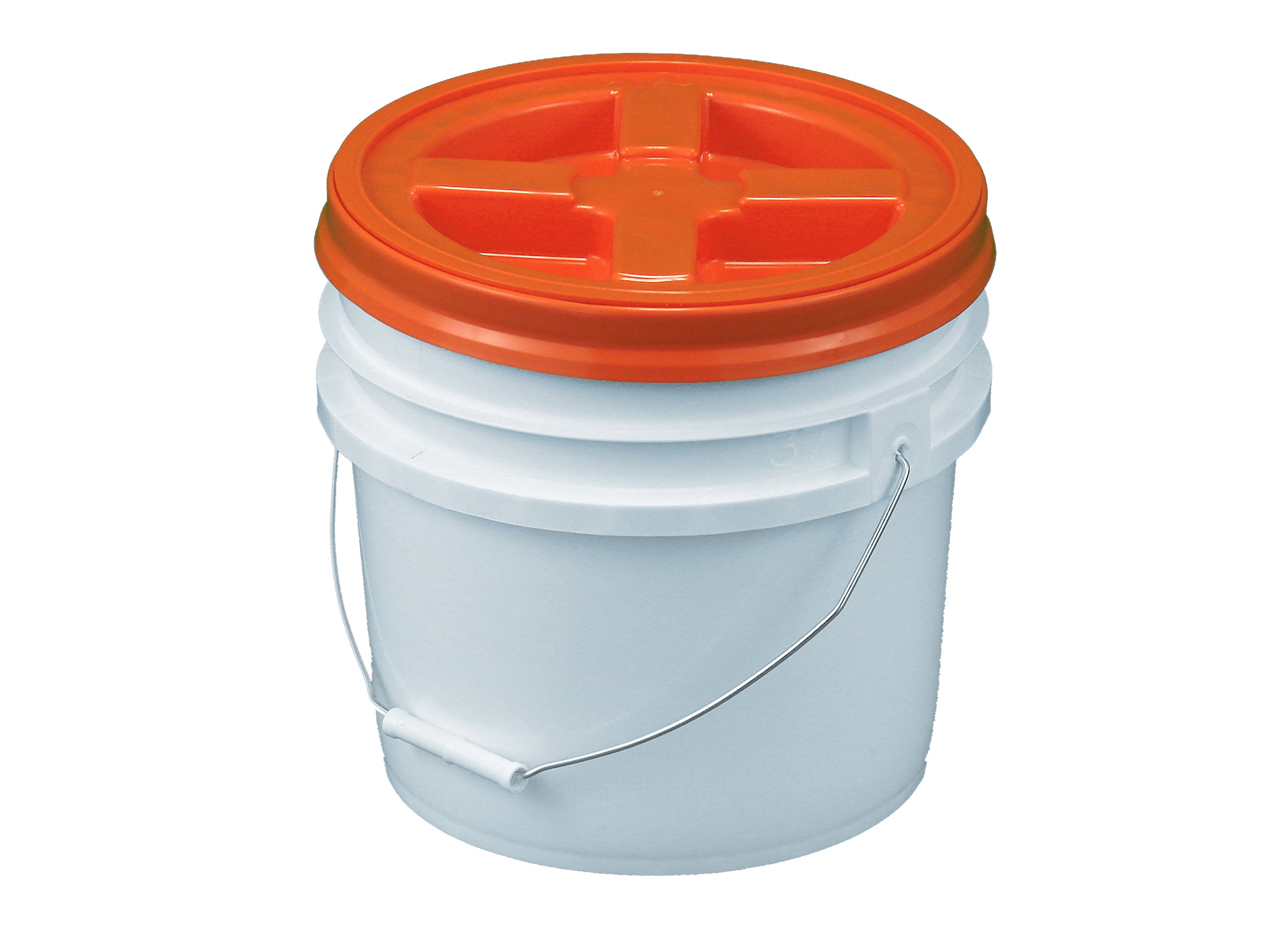Bucket Kit, 3.5 Gallon Bucket with Orange Gamma Seal Screw-on threaded lid