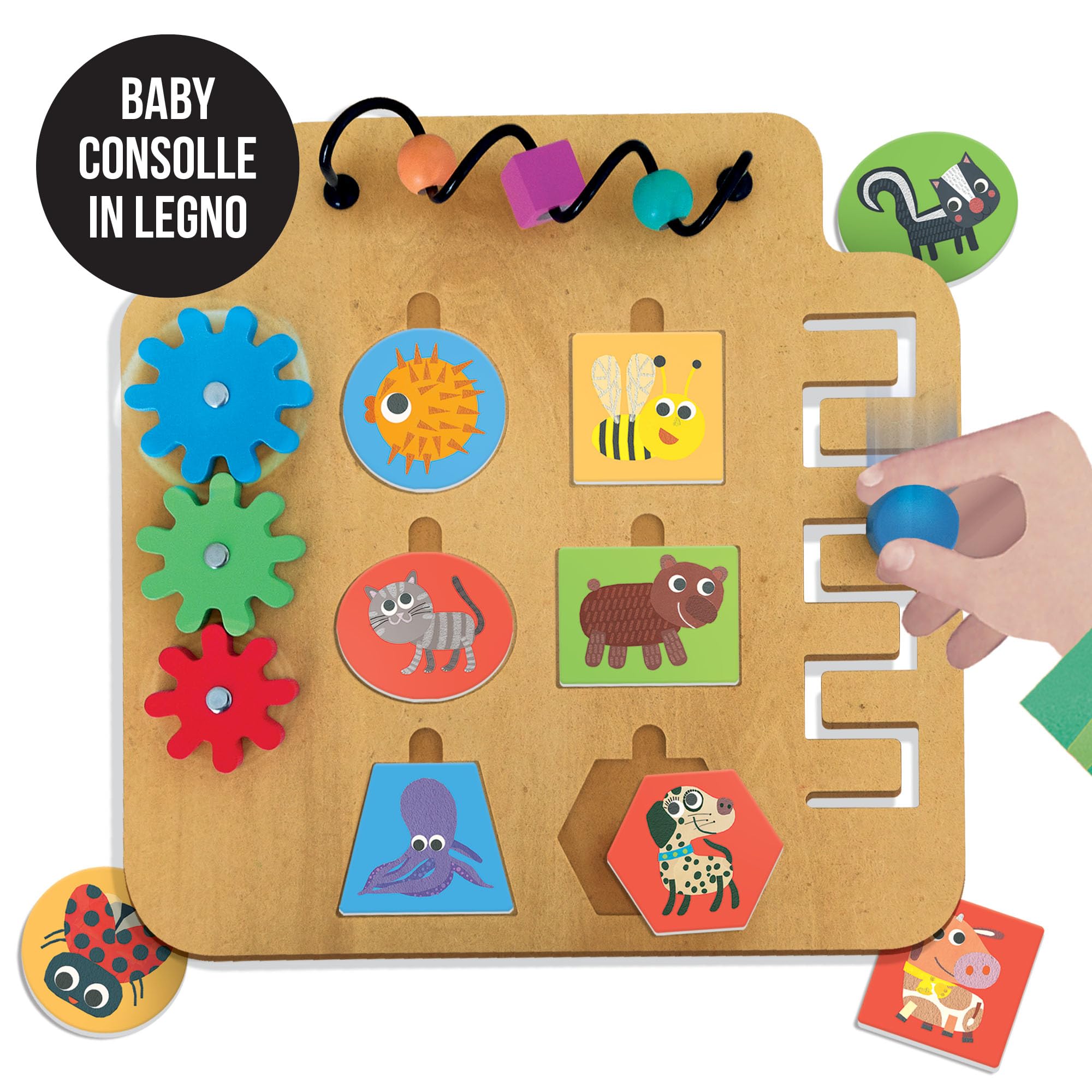 HEADU - Laboratorio Manine Attive Montessori - Con 24 Forme Tattili Degli Animali | Giochi Educativi 1 2 3 Anni, Gioco Montessori, Giochi Tattili Bambini, Regalo Bambino Piccolo, Regalo bambina 2 anni