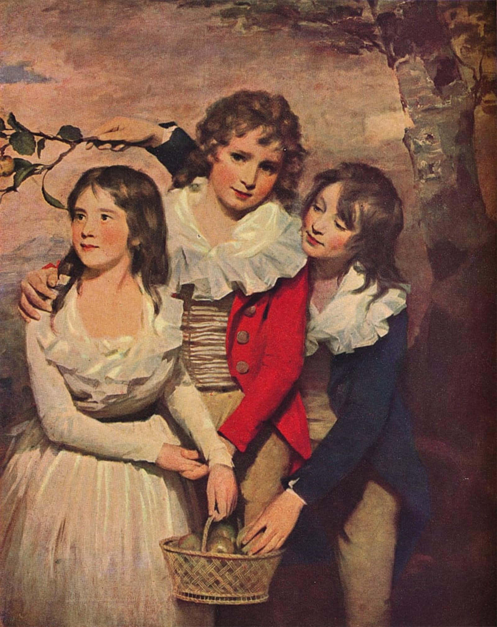 SERENDIPITP Retro Picture Poster Wall Art Pictures Painting the Paterson Children by Henry Raeburn Wall Art Canvas Print for Wall Decor 60x90cm