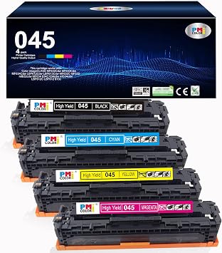 045 Toner Cartridge 4-Pack Replacement for Canon 045 Toner Cartridge for Canon Color ImageCLASS MF634Cdw MF632Cdw LBP612Cdw MF630C LBP610 Series InkBlack,Cyan, Magenta, Yellow