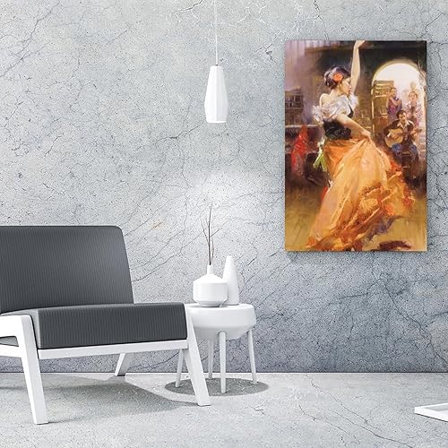 Miniatura 4 de Pósteres de bailarín flamenco, pintura romántica, póster de estudio de danza, póster de decoración de lienzo, pósteres e impresiones artísticas de