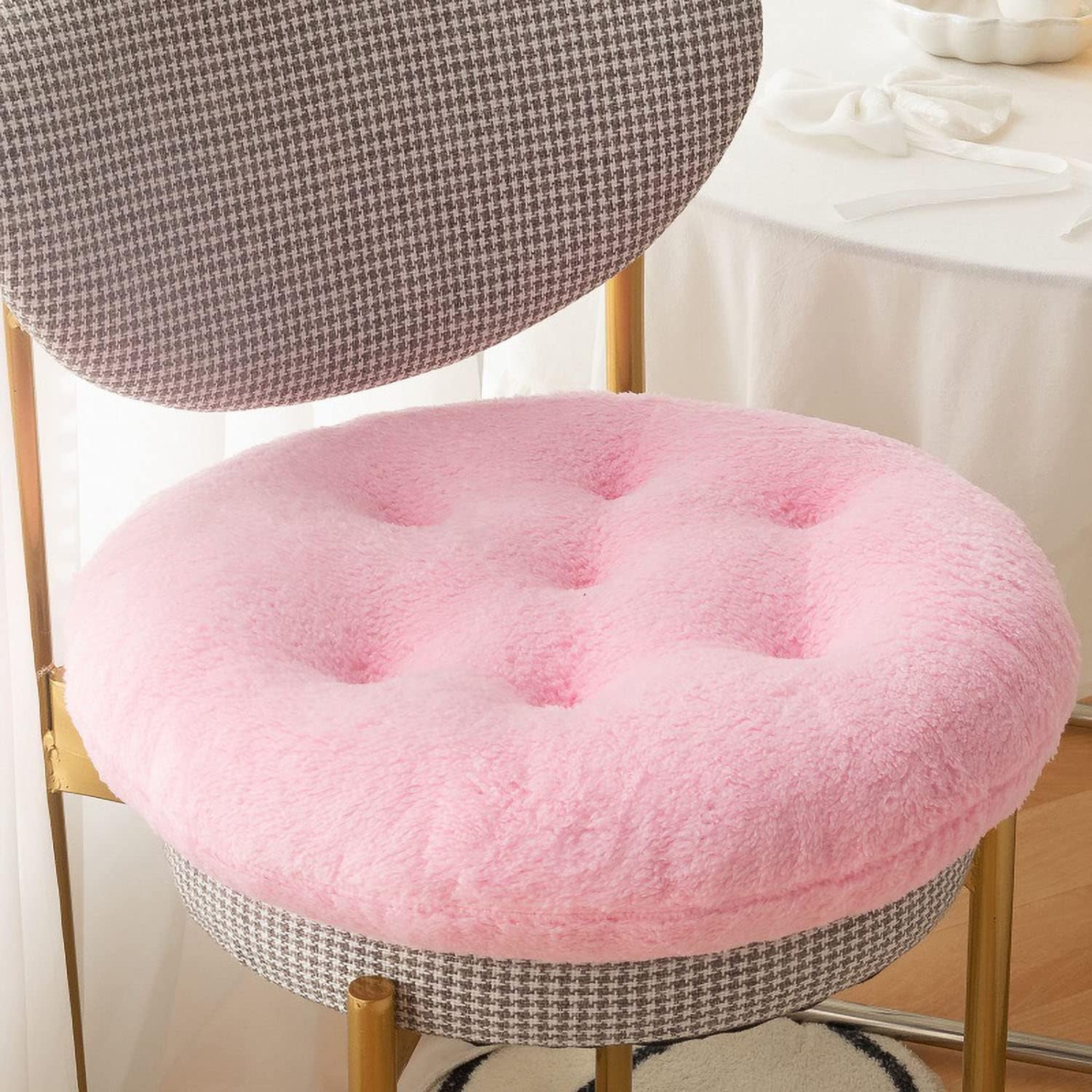 IBAIOU Square and Round Chair Pads Seat Cushion Plush