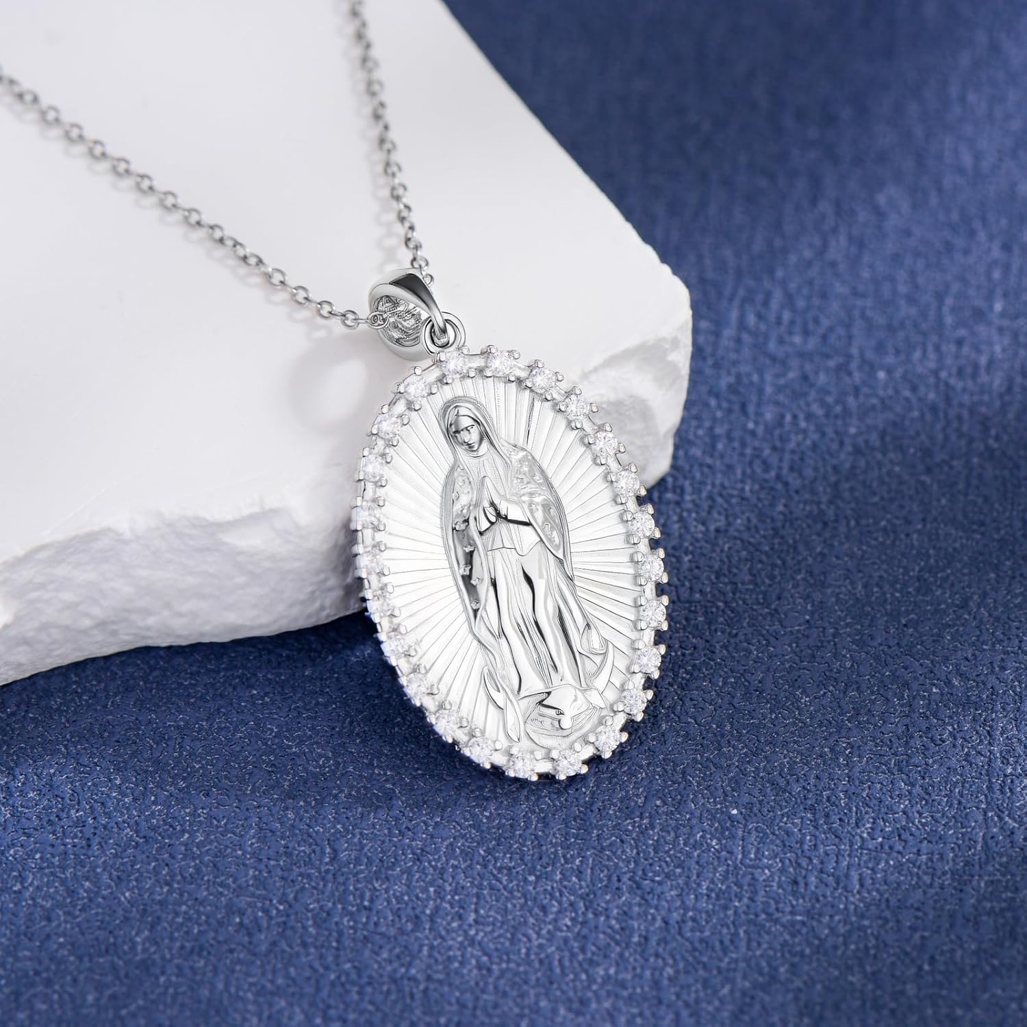 Saint Michael/Virgen De Guadalupe/Praying Hands/Necklace Sterling Sliver Amulet Necklace Catholic Amulet Protector Jewelry - Image 4