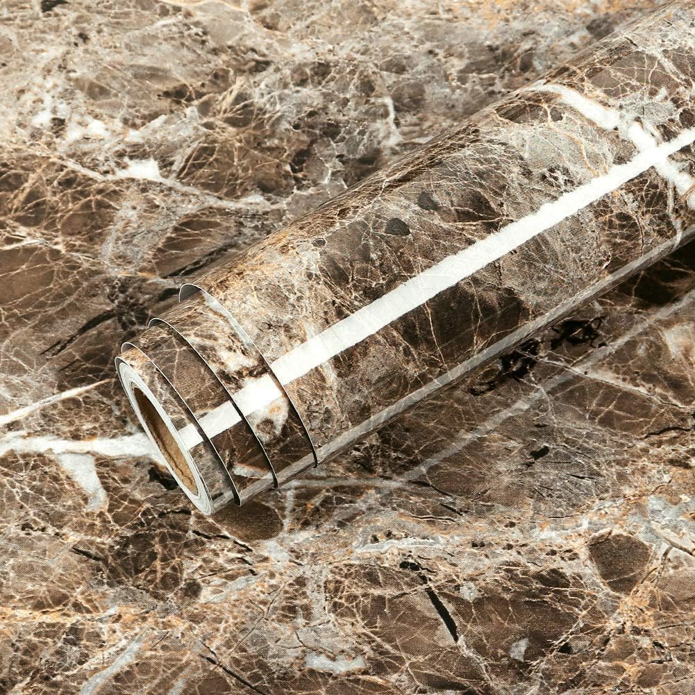 ANNACREATIONS Self-Adhesive Natural Marble Pattern Waterproof Wallpaper PVC Vinyl Wall Sticker, Removable Peel & Stick Decorative Sheet for Living Room, Bedroom, Kitchen & Furniture (45 x 304 cm) ANNACREATIONS Self-Adhesive Natural Marble Pattern Waterproof Wallpaper PVC Vinyl Wall Sticker, Removable Peel & Stick Decorative Sheet for Living Room, Bedroom, Kitchen & Furniture (45 x 304 cm)