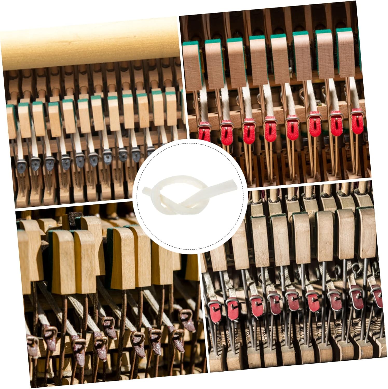 Toyvian 5pcs Wool Mute Strap for Piano Repair Compact Soft Texture Excellent Sound Dampening for Musicians and Performers