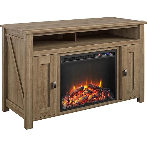 Ameriwood Home Farmington Electric Fireplace Console for TVs up to 50", Natural