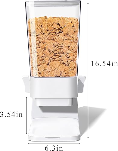 Miniatura 2 de Dispensador de cereales para encimera, organización de cocina de 5 L, almacenamiento de contenedores de cereales, dispensador de dulces de