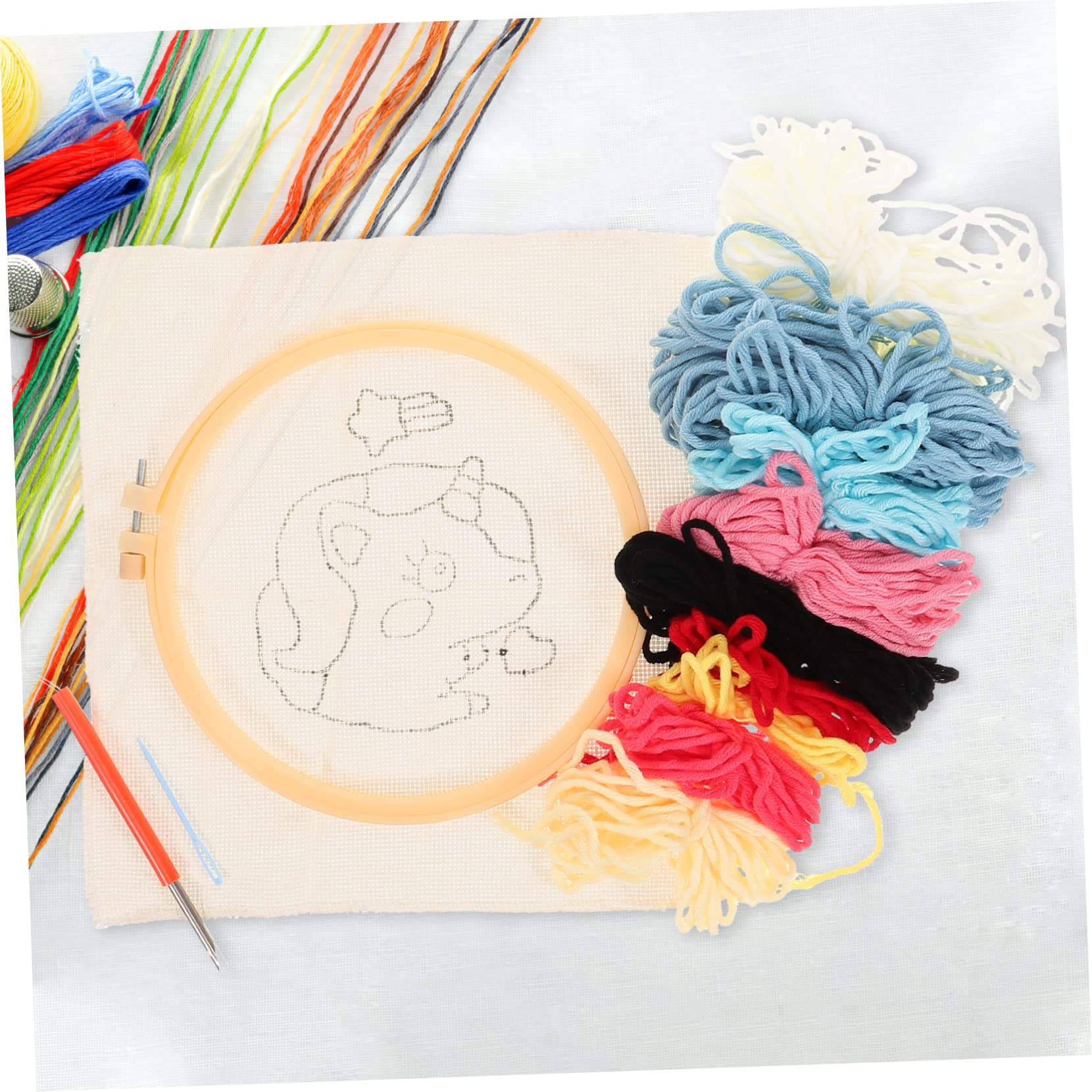 STOBOK 2 Juegos bordado de bricolaje embroidery kit bordado kit de bordado de punto de cruz kits de bordado para adultos estampados kits de ganchillo kit de ganchillo kit de costura Metal