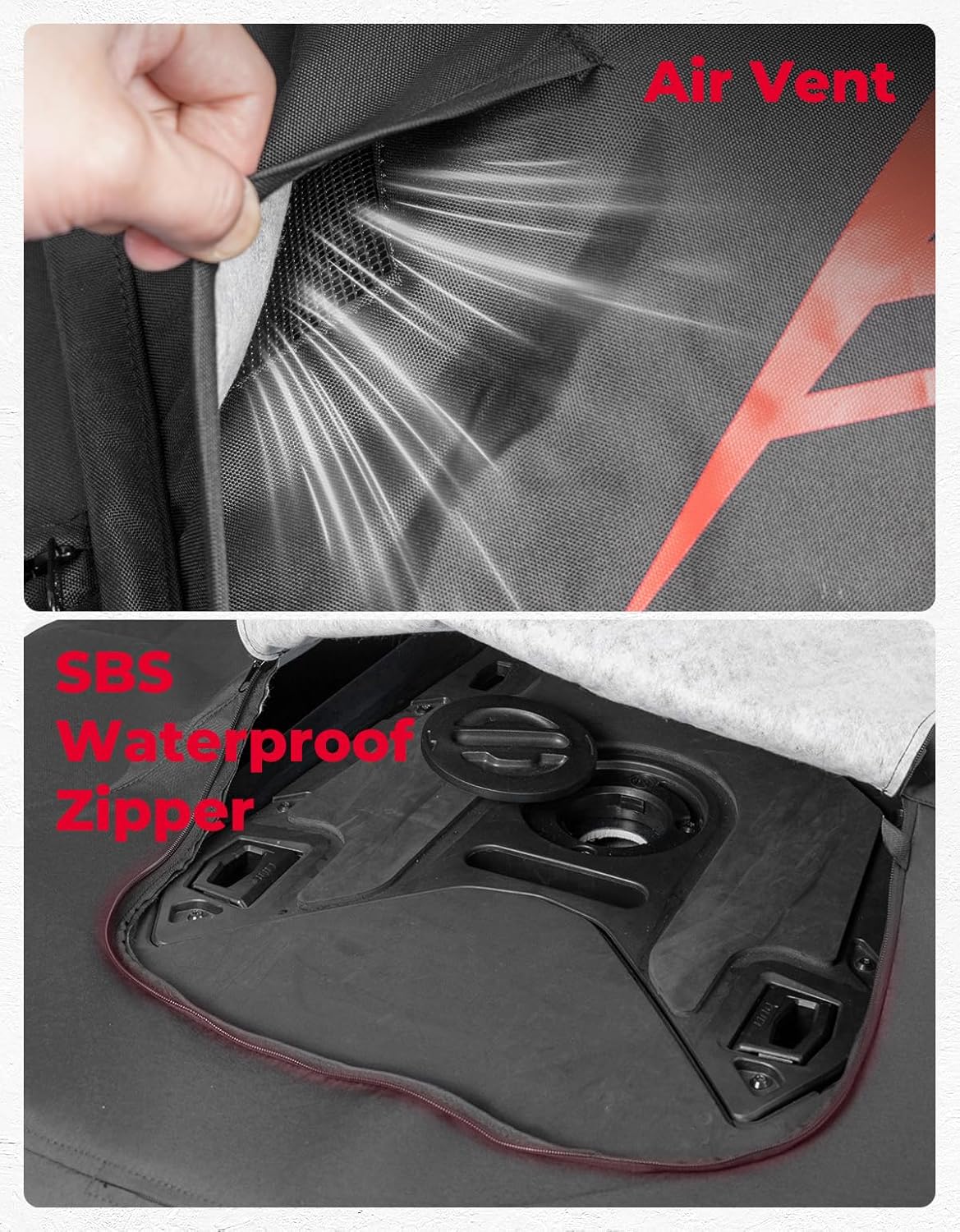 KEMIMOTO Jet Ski Cover - Compatible with Yamaha Seadoo, Motorboat Cover 2 3 Seater Waterproof UV Resistant 600D Heavy Duty Marine Grade Cover with Air Vents