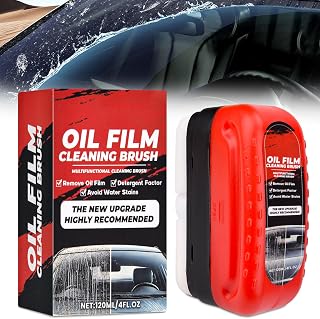 Quitamanchas para Parabrisas, 120ml Car Glass Oil Film Remover Cleaning Brush, Cepillo de Limpieza de Película de Aceite Automotriz, Limpiador de parabrisas de Vidrio Para Parabrisas, Retrovisores