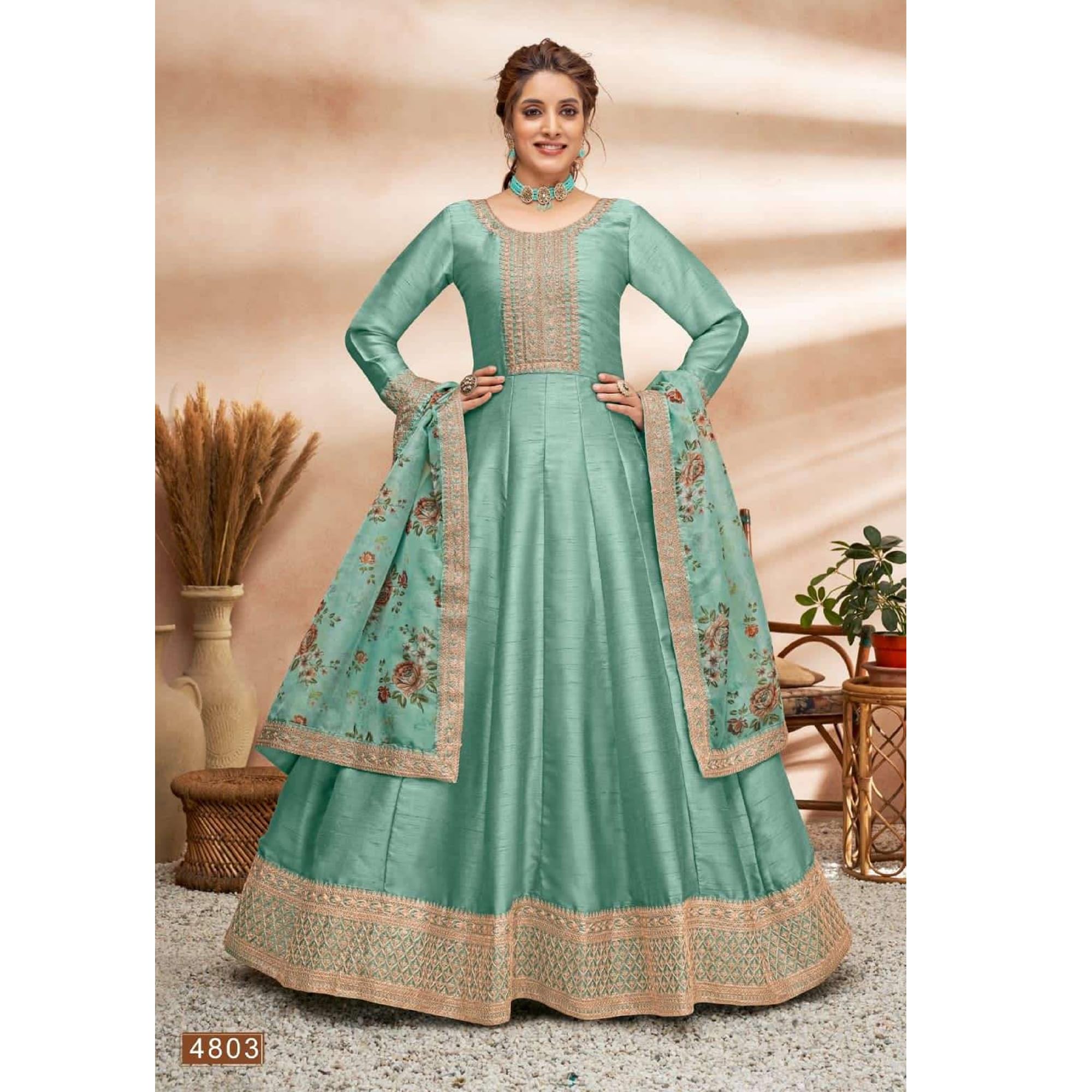 Abbigliamento etnico Partito Pakistano Salwar Kameez Abiti Indiano Cucito Anarkali Abiti Abito