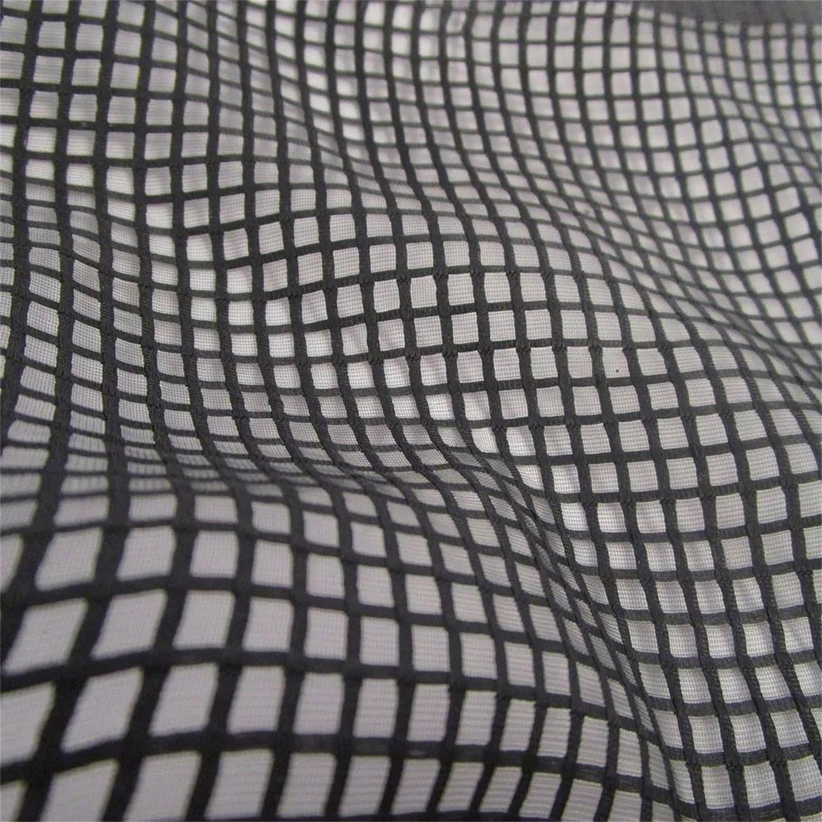 Organza Fabric, Organza Fabric Grid Ripstop Woven White and Black 90cm x 145cm Multiple Yards(Black,Many Yards not Cut)