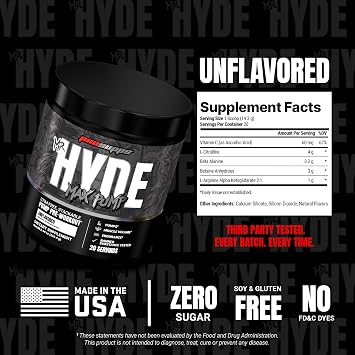 ProSupps Mr. Hyde Max Pump Pre Workout Powder, Unflavored