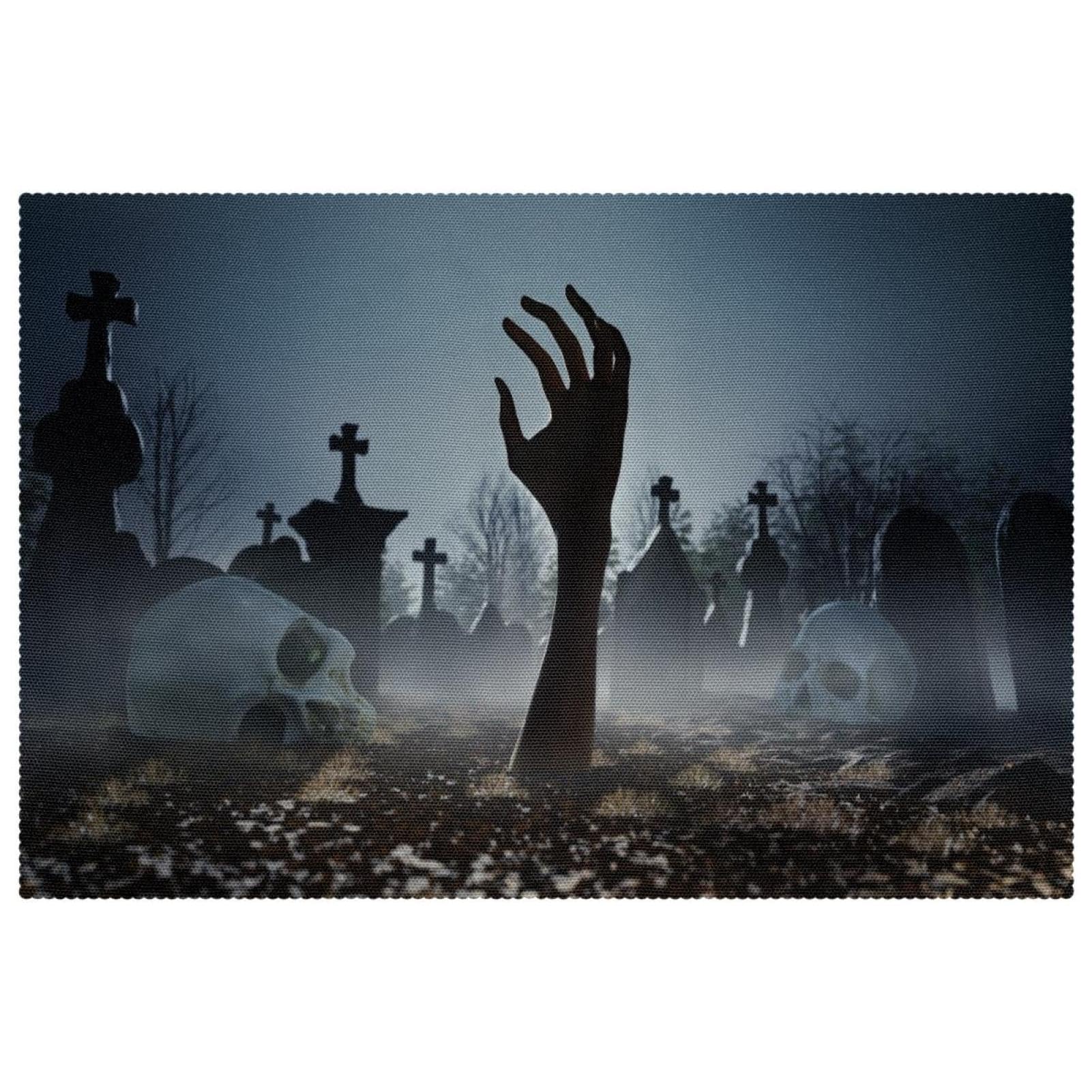 Sets de table Halloween en Oxford pour créer une décoration de dîner terrifiante