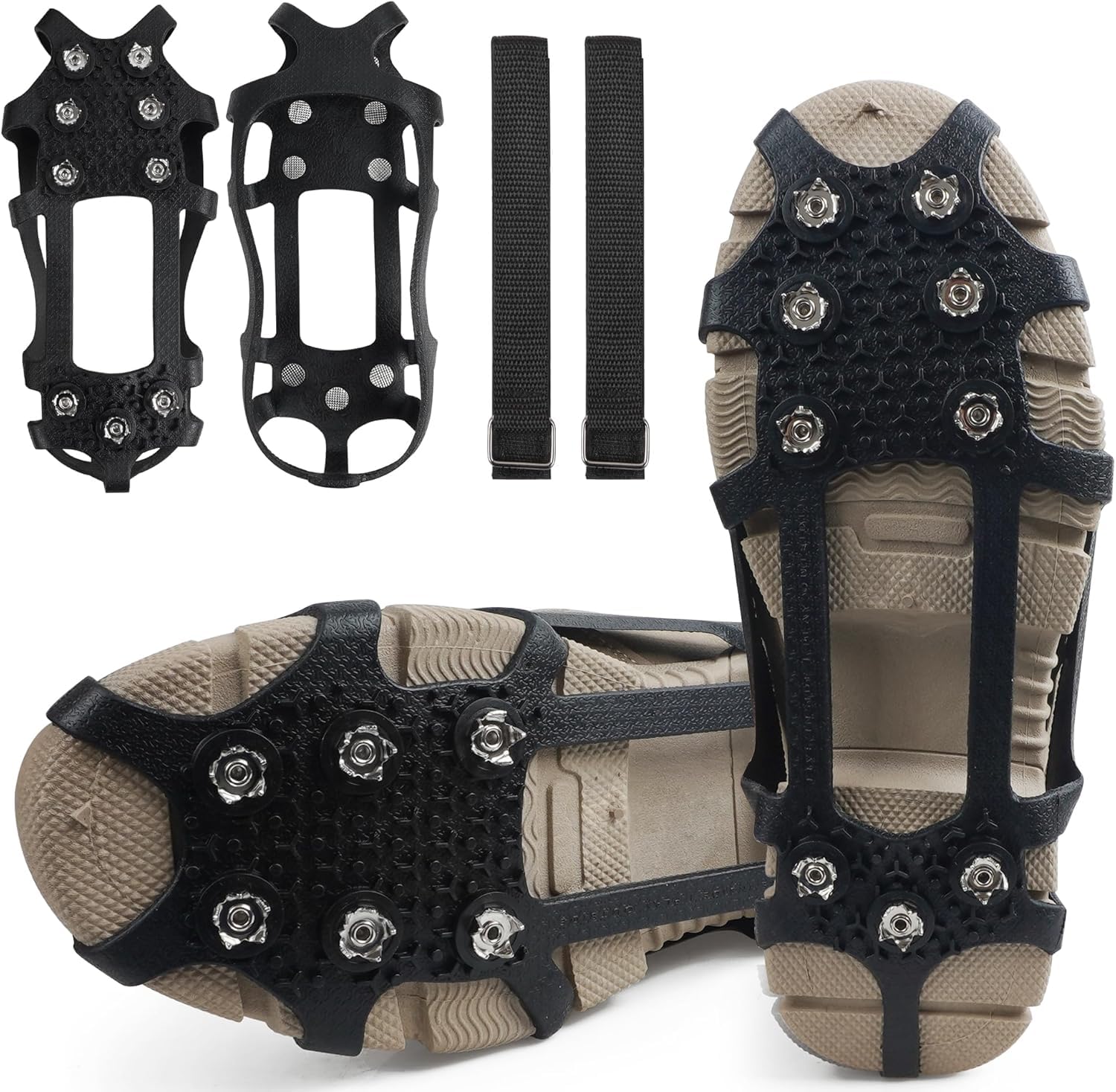 Crampons à glace 9 crampons antidérapants en caoutchouc - 8