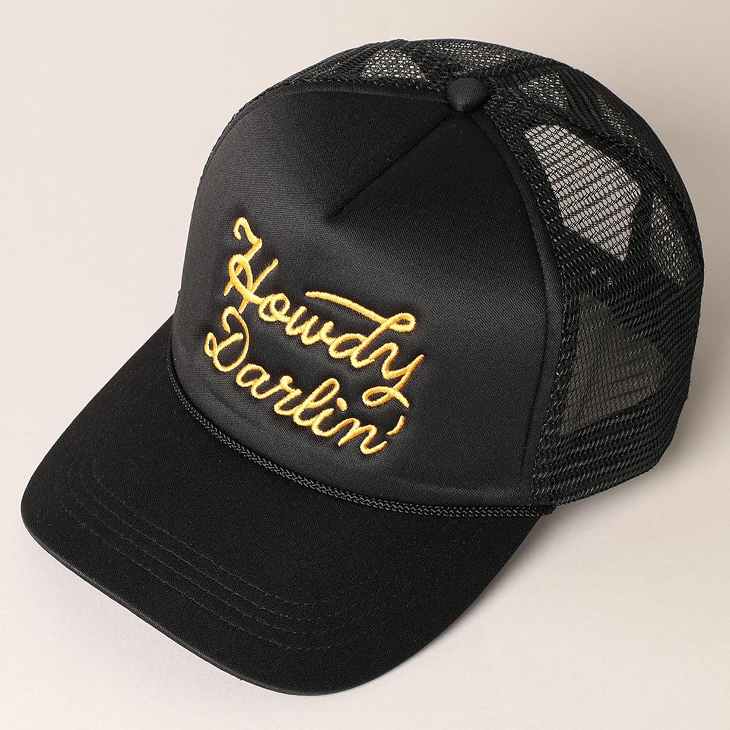 MIRMARU Retro Foam Mesh Trucker hat Trendy Design Summer Baseball Cap for Womens