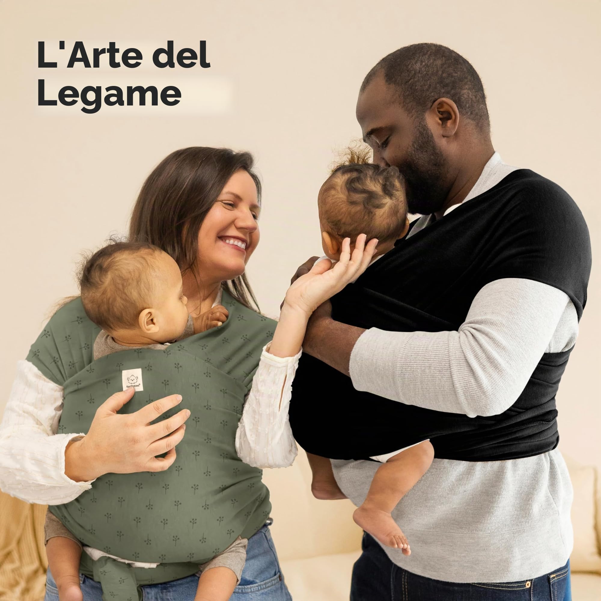 KeaBabies Baby Wrap Carrier - Tutto in 1 Original Baby Carrier Fascia da Neonato a Bambino, Facile da Indossare, Legatura Senza Mani, Leggero, Impacchi per Bambini Traspiranti (Forest Berries)
