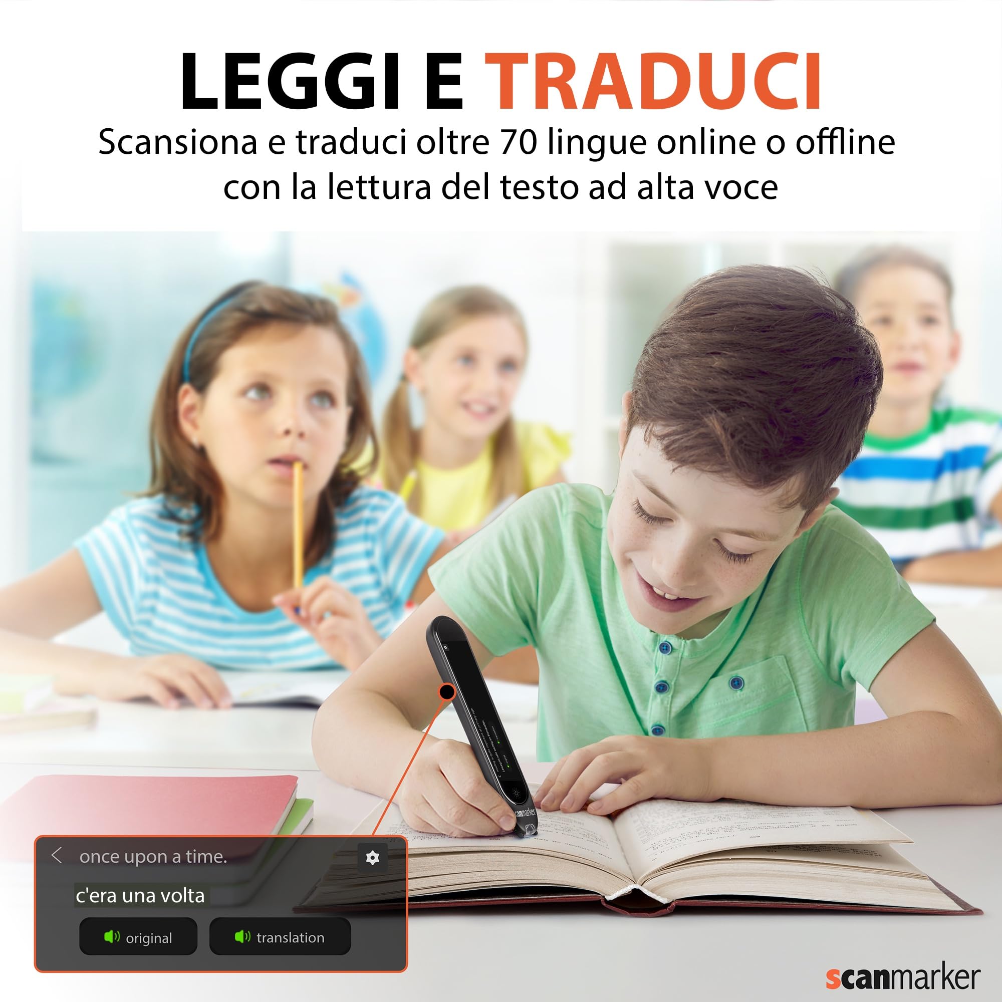Scanmarker Pro Penna Traduttore Multilingue Scanner per Dislessia e Apprendimento