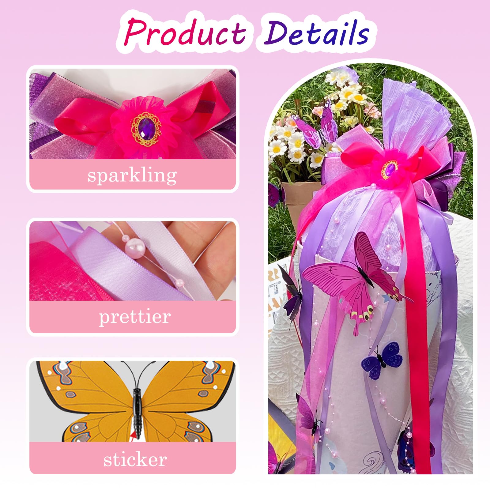 Schultütenschleife Mit Schmetterlingen Blau - Zuckertüten Deko Für Einschulung