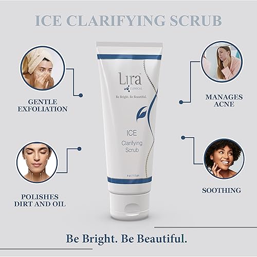 Miniatura 3 de Lira Clinical ICE Exfoliante facial aclarante – Exfoliante calmante y exfoliante con células madre de plantas de equinácea y extractos botánicos –