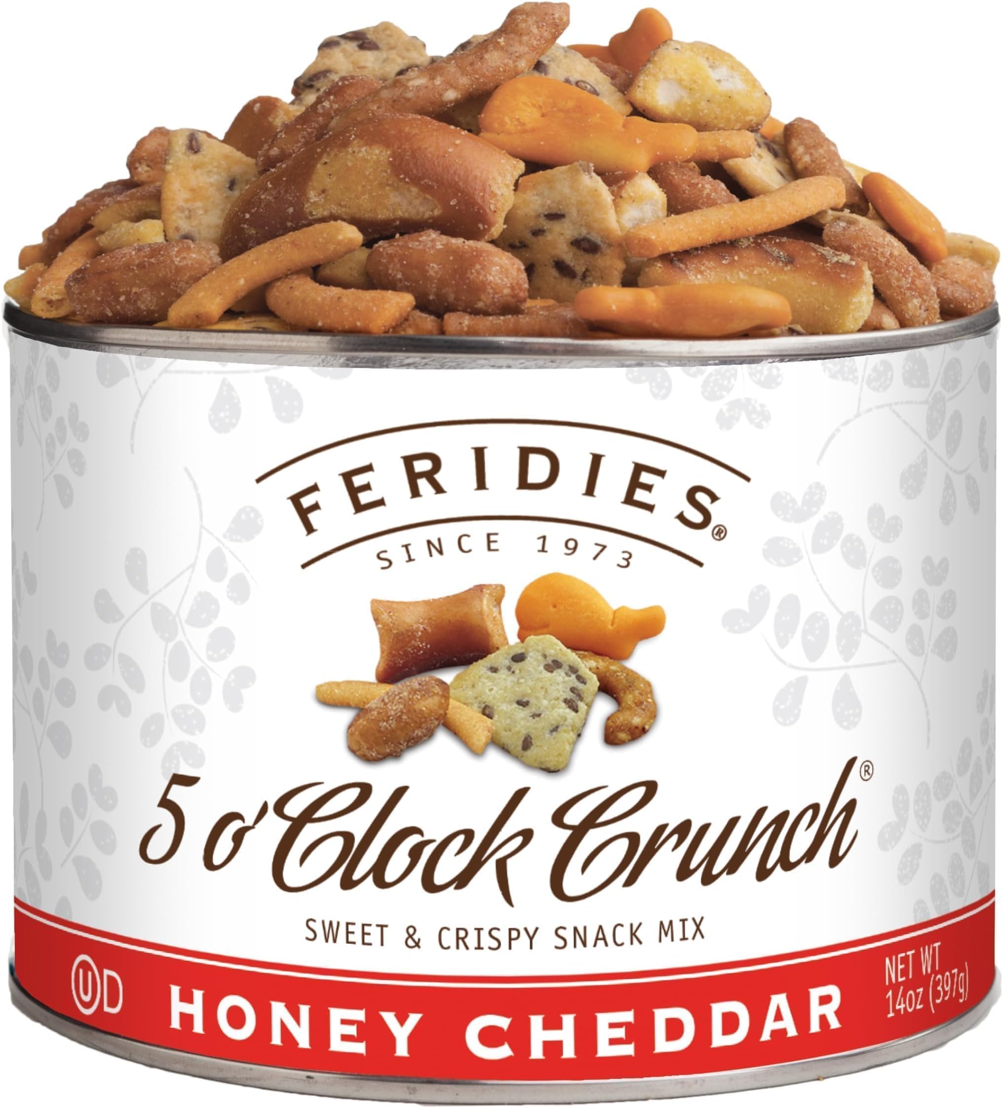 Five O'clock Crunch Honey Cheddar Snack Mix with Premium Virginia Peanuts, 14 Ounce (Pack of 1) Honey Cheddar Mix