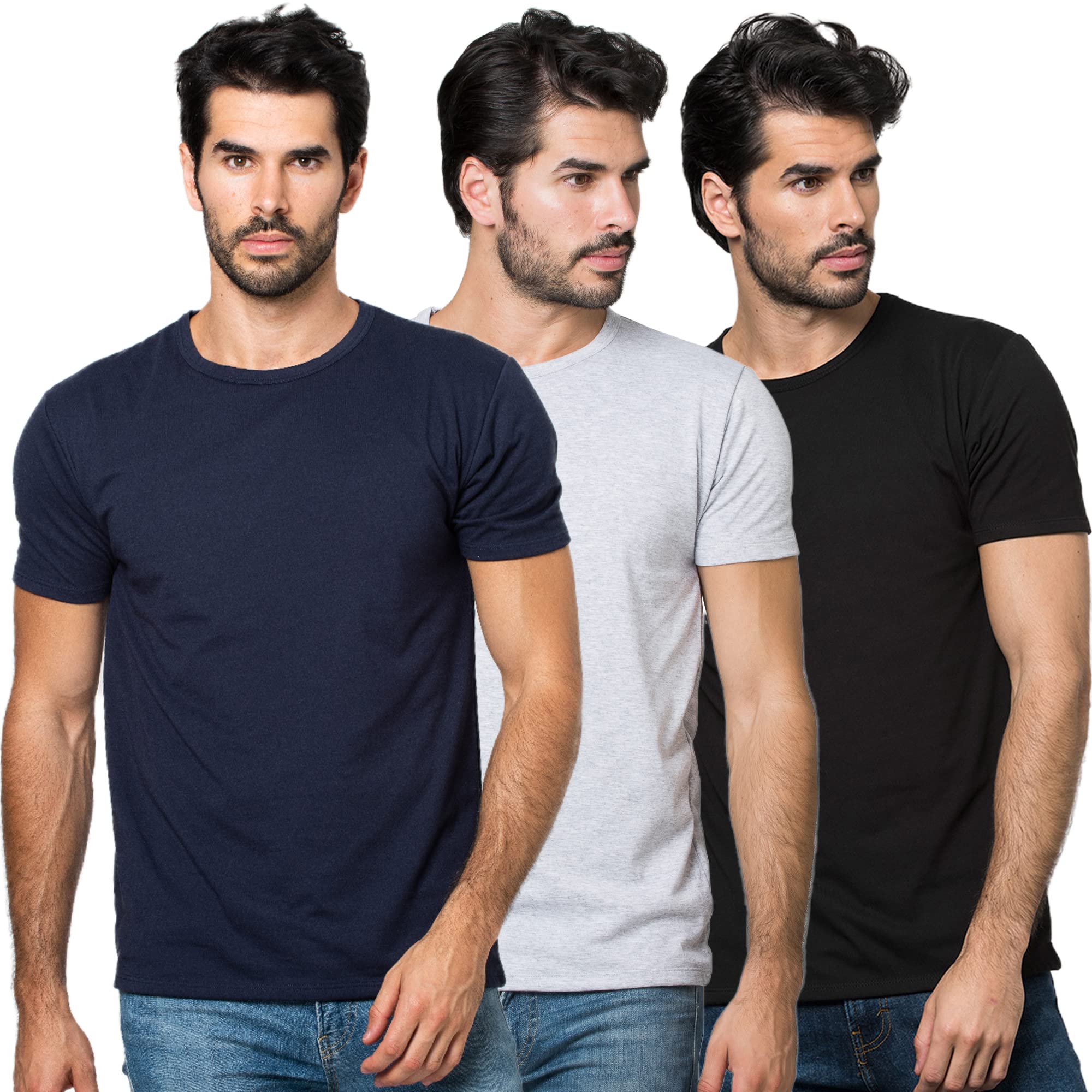 Pack 3 Camisetas a Prueba de Sudoración, Absorbe y Evapora el Sudor, a Prueba de Olores, Transpiración y Manchas, Evita el Olor, 100% Transpirable.