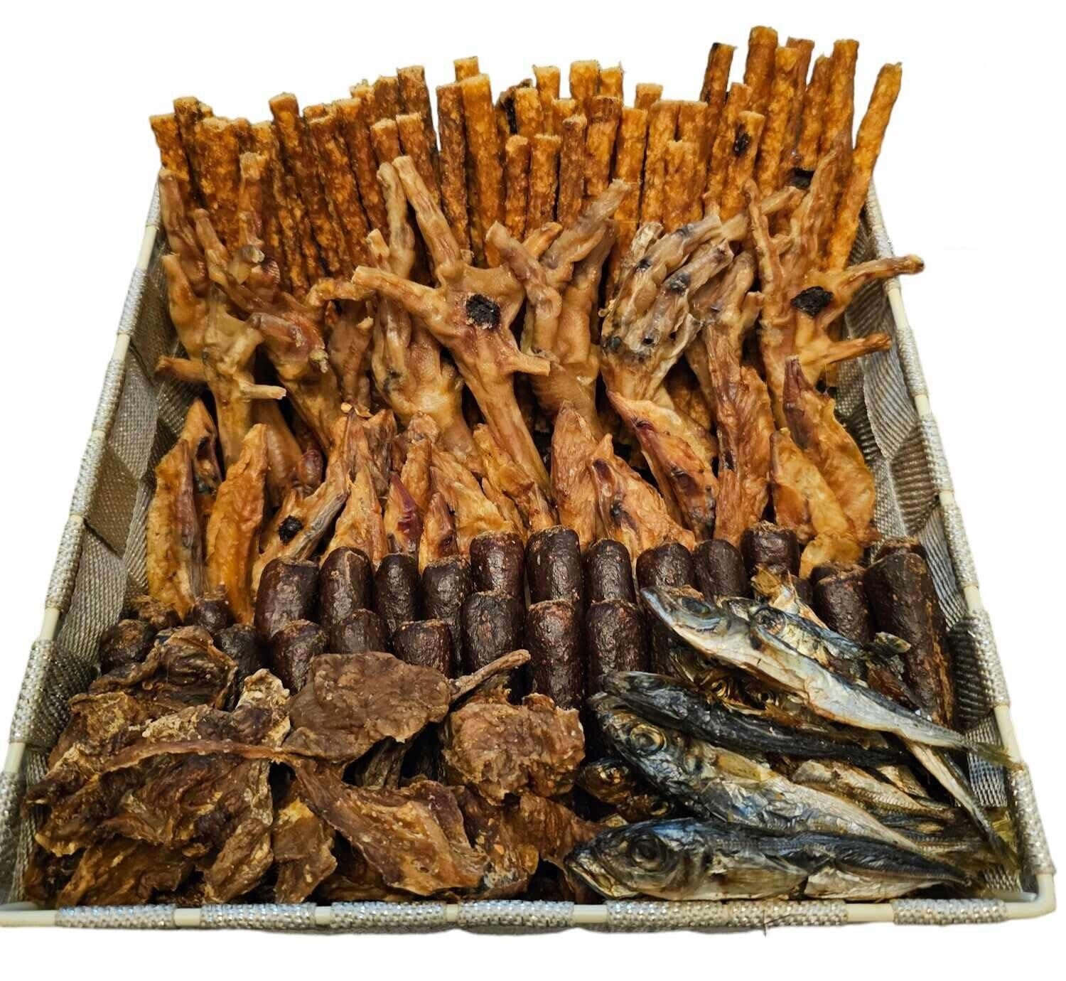 HUGE Breeder Box Variety Natural 200 Items! Dog Treats Chicken Dental sausages