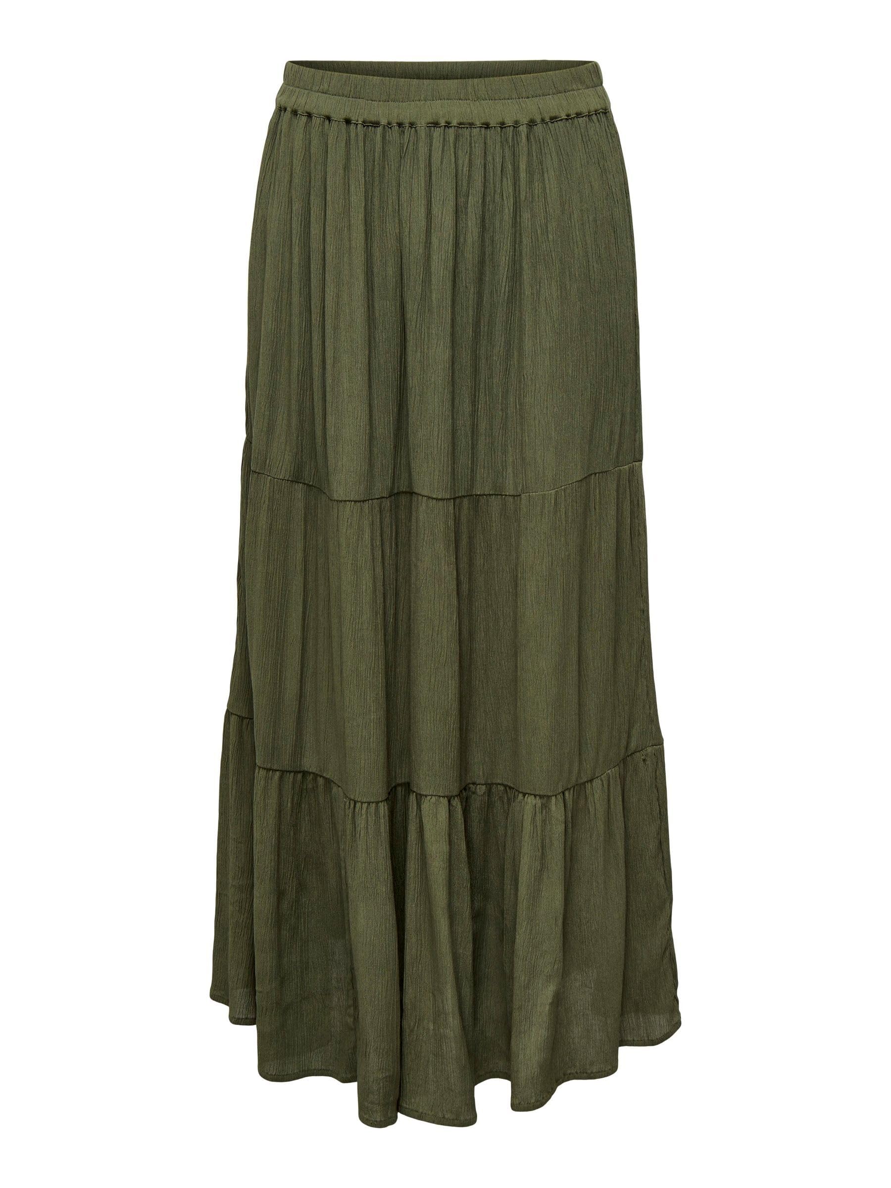 ONLY Female Skirt Medium Waist Long Skirt, Green, S