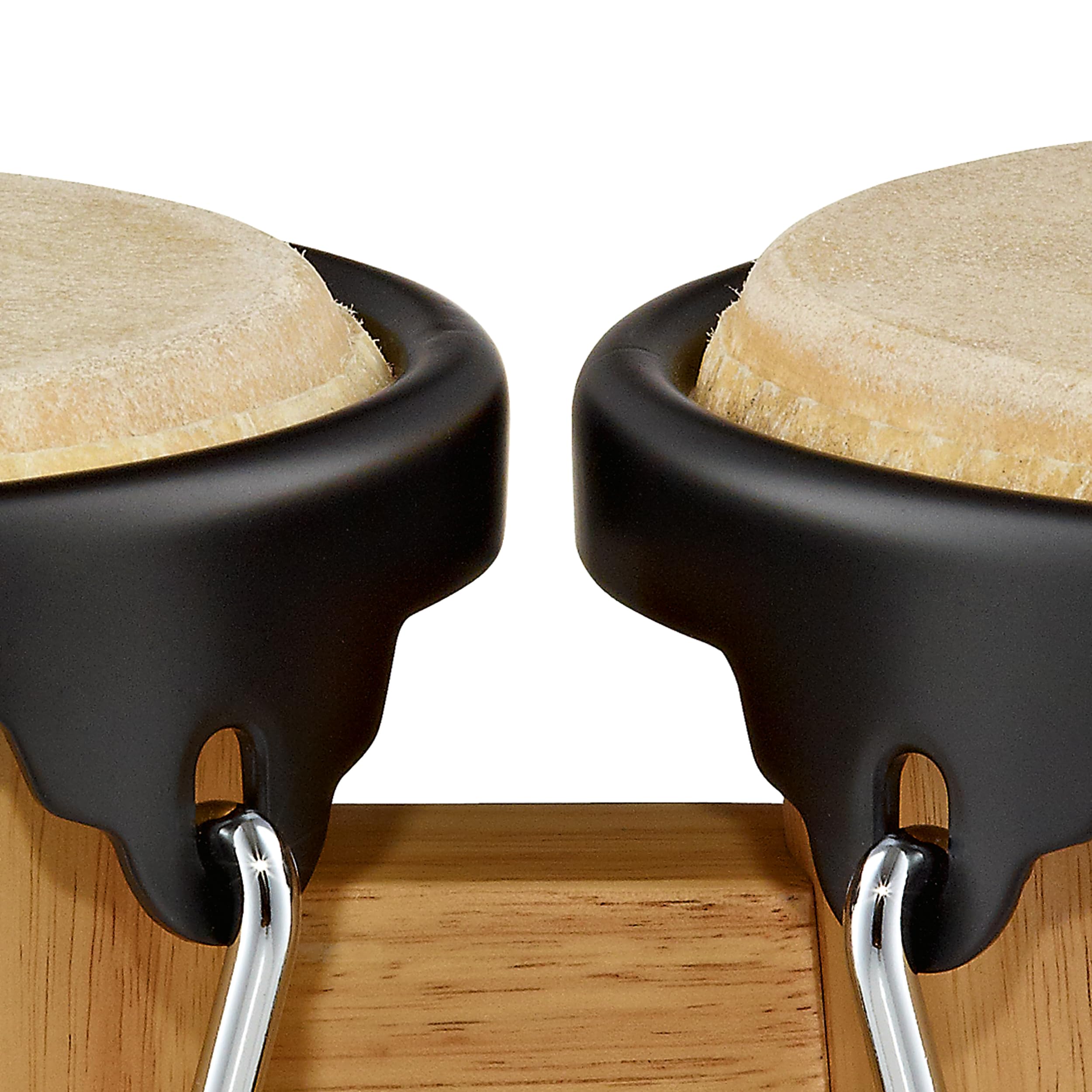 Nino Percussion NINO3NT-BK Bonghi, Legno, Coppia, Natural/Nero
