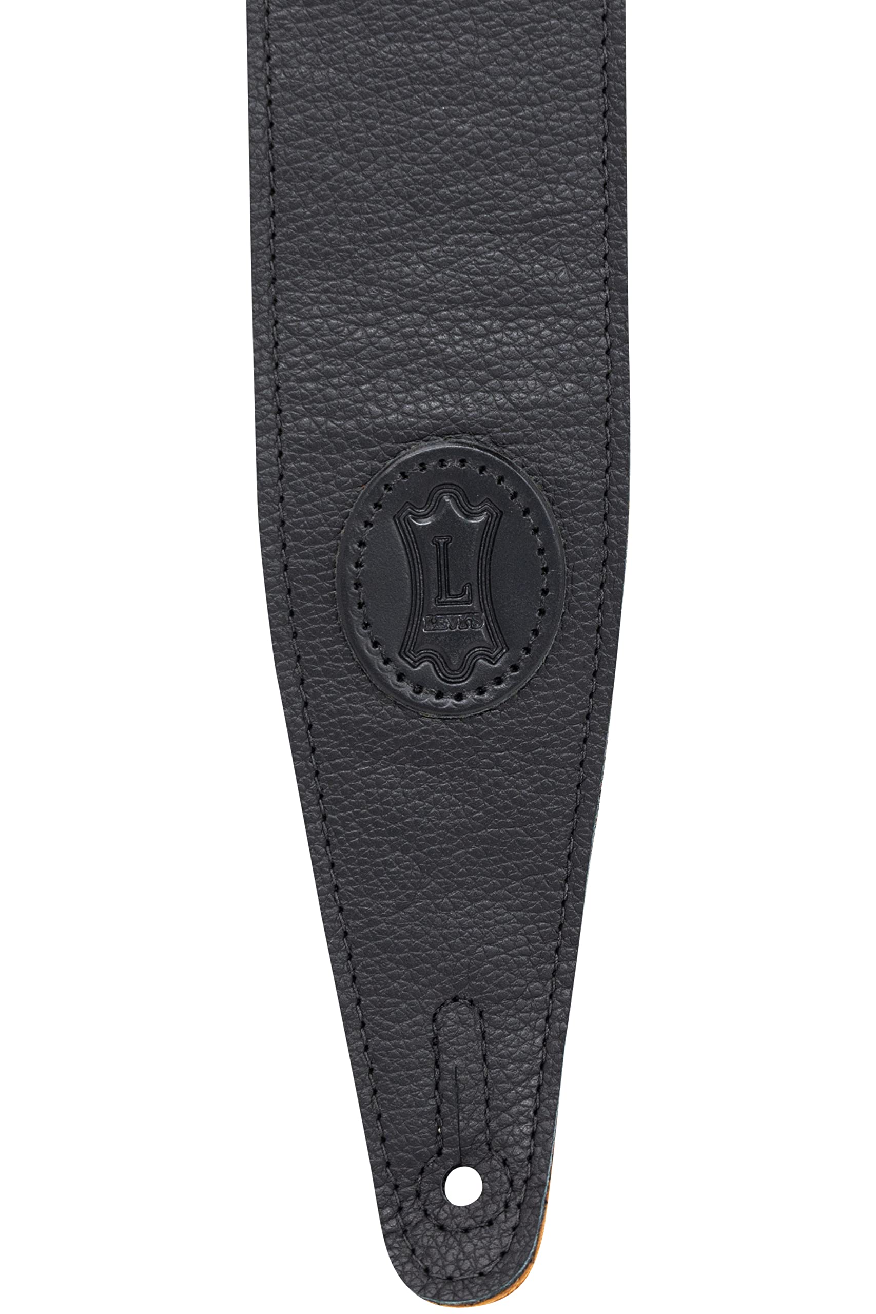 Levy's Leathers MGS317ST-BLK-HNY - Correa de guitarra con respaldo de gamuza de 2,5", negro/miel