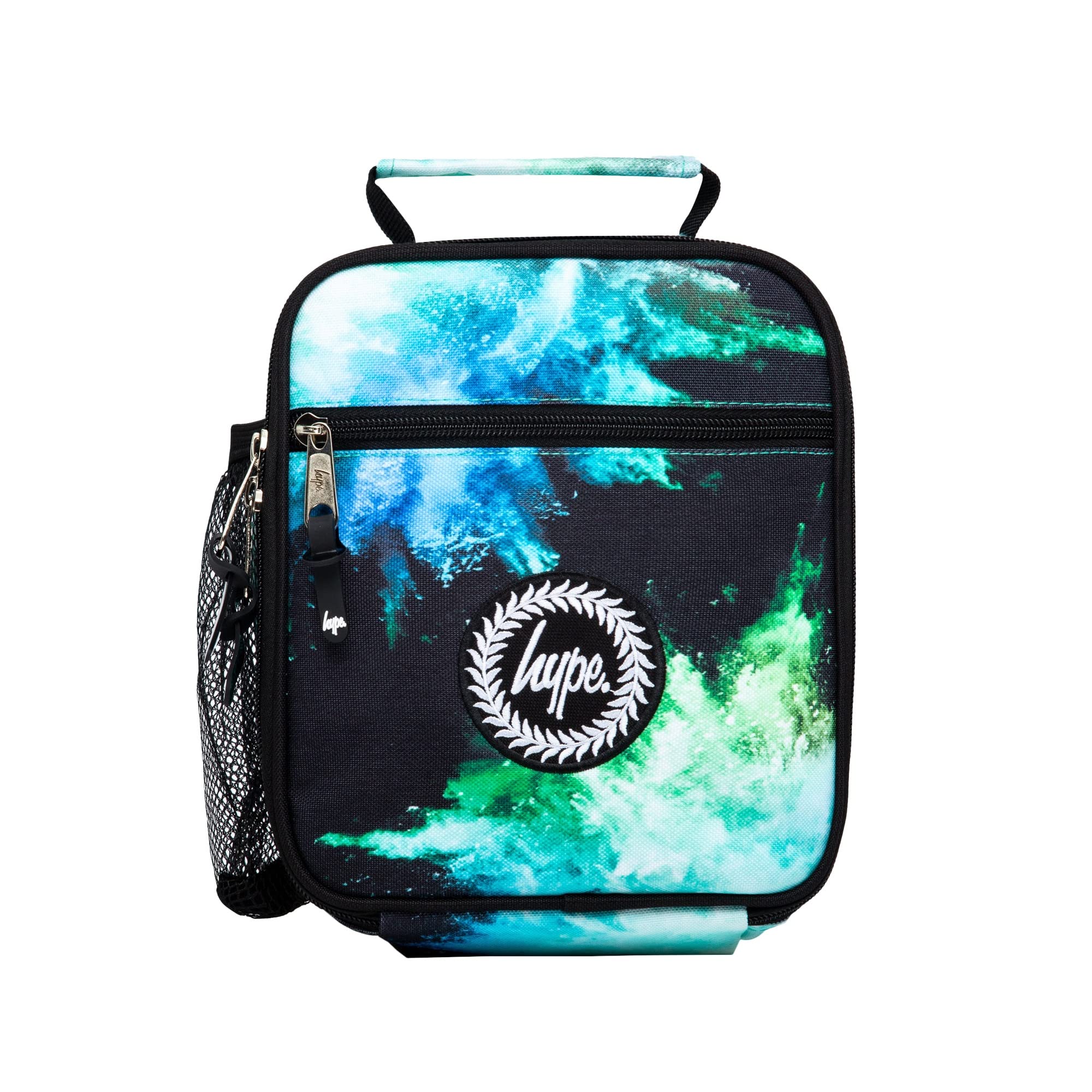 hype Unisex Lunch Box, Black Blue and Green Chalk Dust
