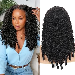 13x4 Lace Front Wigs Human Hair 28 Inch Burmese Curly Wig Human Hair with Spiral Curls End 180 Density Glueless Wigs Beginner Friendly T Part Drawstring Wig No Glue No Sew Natural Color & Easy Install